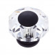 JVJ Hardware 38 Pure Elegance Collection Faceted 31% Leaded Crystal Knob With Cap,Composition Leaded Crystal and Solid Brass