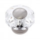 JVJ Hardware 38 Pure Elegance Collection Faceted 31% Leaded Crystal Knob With Cap,Composition Leaded Crystal and Solid Brass