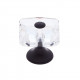 JVJ Hardware 38 Pure Elegance Collection Faceted 31% Leaded Crystal Knob With Cap,Composition Leaded Crystal and Solid Brass