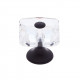 JVJ Hardware 38 Pure Elegance Collection Faceted 31% Leaded Crystal Knob With Cap,Composition Leaded Crystal and Solid Brass