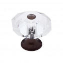 JVJ Hardware Pure Elegance Collection 8-Sided Faceted 31% Leaded Crystal Knob