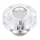 JVJ Hardware 37 Pure Elegance Collection Faceted 31% Leaded Crystal Knob,Composition Leaded Crystal and Solid Brass