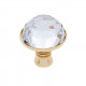 JVJ Hardware 5 Pure Elegance Collection 31% Leaded Crystal Knob,Composition Leaded Crystal and Solid Brass