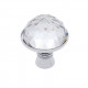 JVJ Hardware 5 Pure Elegance Collection 31% Leaded Crystal Knob,Composition Leaded Crystal and Solid Brass