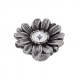 JVJ Hardware 56110 Pure Elegance Collection Solid Pewter Finish 31% Leaded Crystal 36mm Daisy Knob with Crystal in Center