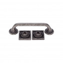 JVJ Hardware 96 mm c/c Pompeii Collection Pitted Pull with Round & Square Back Plates, Composition Zamac