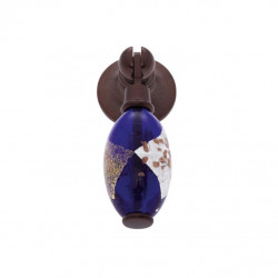 JVJ Hardware 30 mm Murano Collection Blue Pendant Pull, Composition Glass and Solid Brass
