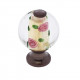 JVJ Hardware 4 Murano Collection Round Glass Knob,Composition Glass and Solid Brass