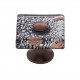JVJ Hardware 50 Murano Collection Flat Square Glass Knob,Composition Glass and Solid Brass