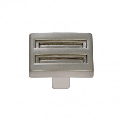 JVJ Hardware 74946 Santorini Collection Satin Nickel Finish 1" X 1 -1/4" Transitional Knob, Composition Zamac