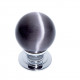 JVJ Hardware 5 Cat's Eye Collection Smooth Knob,Composition Glass and Solid Brass
