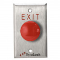  6221 AUD DBL LED US3 ATS Palm Buttons Alternate-Action DPDT, "EXIT" Faceplate Signage