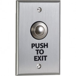 Camden CM-9 'Push To Exit' Mechanical Vandal Resistant Push / Exit Switch Faceplate, DPDT Momentary