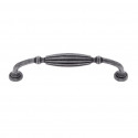 JVJ Hardware 5" c/c Lone Star Collection Fluted Pull, Iron Finish