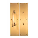 Brass Accents A02-P7401606 Antimicrobial Push Plates & Hands Free Pulls 8-3/4" On 4" x 16" Plate