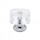 JVJ Hardware 38 Pure Elegance Collection Square Crystal Knob,Composition Leaded Crystal and Solid Brass