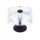 JVJ Hardware 38 Pure Elegance Collection Square Crystal Knob,Composition Leaded Crystal and Solid Brass