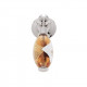 JVJ Hardware 47 Murano Collection Orange Pendant Pull,Composition Glass and Solid Brass