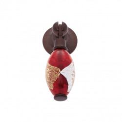 JVJ Hardware 48 Murano Collection Red Pendant Pull,Composition Glass and Solid Brass
