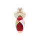 JVJ Hardware 48 Murano Collection Red Pendant Pull,Composition Glass and Solid Brass