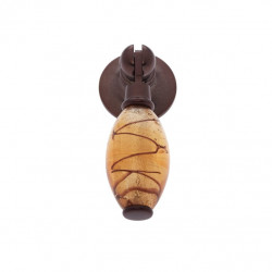JVJ Hardware 48 Murano Collection 30 mm Gold Pendant Pull w/Black Stripes, Composition Glass and Solid Brass