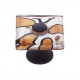 JVJ Hardware 50 Murano Collection Silver Flat Square Knob,Composition Glass and Solid Brass