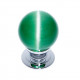 JVJ Hardware 54 Cat's Eye Collection Green Knob,Composition Glass and Solid Brass