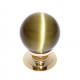 JVJ Hardware 54 Cat's Eye Collection Amber Knob,Composition Glass and Solid Brass