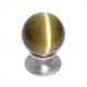 JVJ Hardware 54 Cat's Eye Collection Amber Knob,Composition Glass and Solid Brass