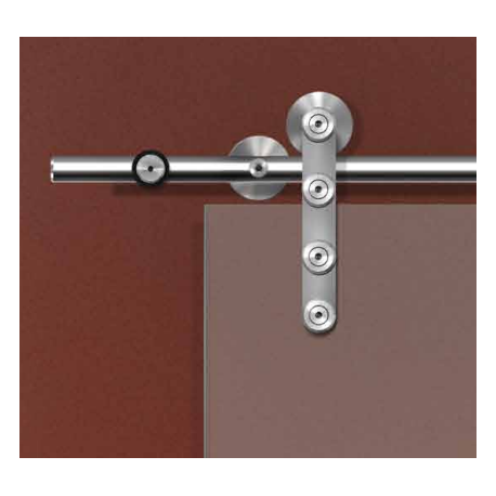 ABP-Beyerle 110 Flatec IV Series Barn Door Hardware Set for Glass Doors