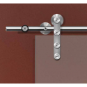 110.0049 Flatec IV Series Barn Door Hardware Set for Glass Doors