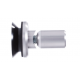 ABP-Beyerle 110.00152 Glass Mount Set, Countersunk, Non Adjustable For Glass Doors, Dimensions-5/16" - 1/2"
