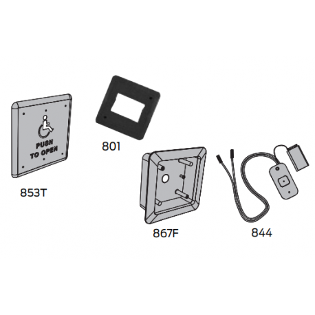 LCN 8310 Series Wall Mount Box Actuator Square Logo (4-3/4)