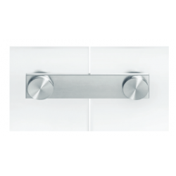 ABP-Beyerle USO27 Flatec Connector Inner Angle Glass-Glass, Material-Satin Stainless Steel