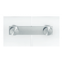  USO274EF Flatec Connector Inner Angle Glass-Glass, Material-Satin Stainless Steel