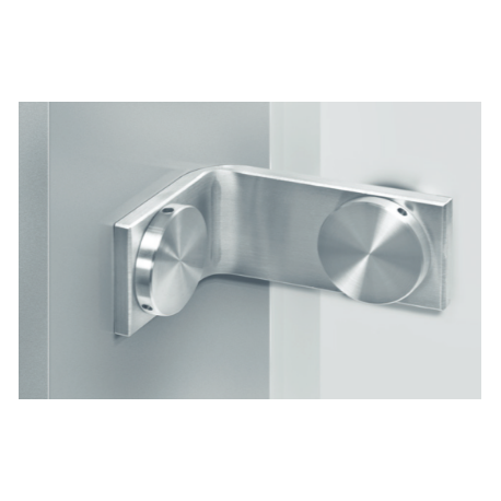 ABP-Beyerle USO270EF Flatec 90°-Connector, Glass-Wall, Material-Satin Stainless Steel