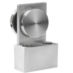 ABP-Beyerle 110.00155 Flatec 180°-Connector Glass-Bottom/Ceiling/Wall, Material-Satin Stainless Steel
