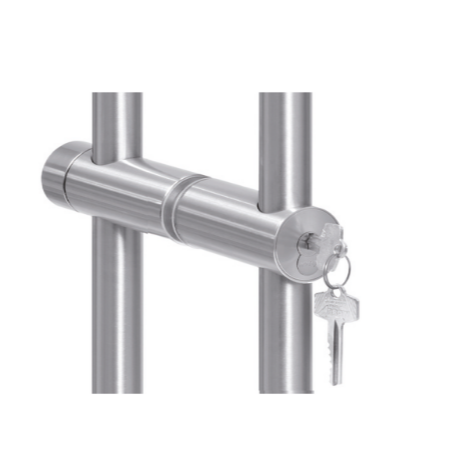 ABP-Beyerle 143 54"Half Height- Bolt Down Key Operated Lock Outside (SFIC)/Thumb Turn Inside, , Material-Satin Stainless Steel