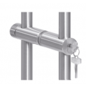 ABP-Beyerle 143 60"Half Height- Bolt Down Key Operated Lock Outside (SFIC)/Thumb Turn Inside, Material-Satin Stainless Steel