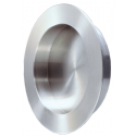  GM125-14EF Flush Pull Rondo, For Glass And Glass Wooden Door, Wide Border, Satin Stainless Steel, Thickness-5/32"
