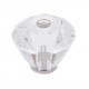 JVJ Hardware 36 Pure Elegance Collection 40 mm Diamond Cut Knob, Composition Leaded Crystal and Solid Brass