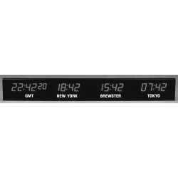 Peter Pepper Z1853 4 Time-Zone 2" Segmented LED Graphite Anodized Aluminum