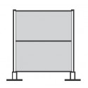  SL12-49W- Modular Partitions - Privacy And Security Screen Uprights W/Base Plate Slalom 2 Panel High