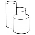  DT2024-24H-ACUSTC Cylindrical Fiberglass Drum Table - PPP Finish