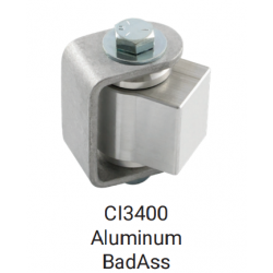 D&D CI3400 Shut It Aluminum BadAss Hinge, Finish-Zinc