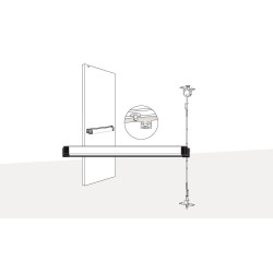 Adams Rite 3655 Tall Door Kit for Use with 3600/8500 Exit Device