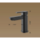 American Imaginations AI-348 Square 1 Hole CSA Approved Stainless Steel Faucet