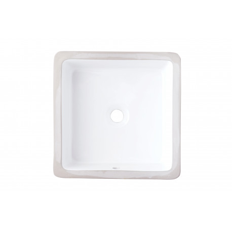 American Imaginations AI-27746 16-in. W 16-in. D CUPC Certified Square Bathroom Undermount Sink White Color