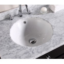 American Imaginations AI-27831 17-in. W 17-in. D CUPC Certified Round Bathroom Undermount Sink White Color