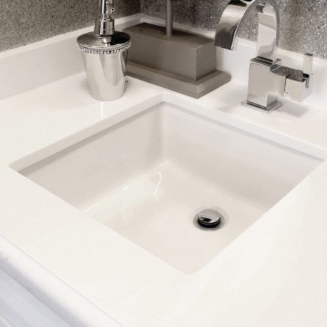 American Imaginations AI-333 Square Bathroom Undermount Sink White Color